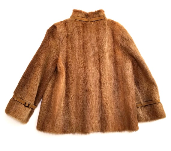 Vintage '60s MOD Fur Coat - Reddish-Brown Fur Jac… - image 5