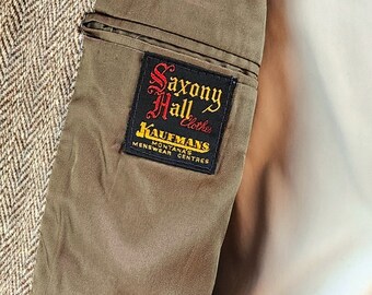 ジャケット・アウター [Vintage]00s Italy Fabric Tweed KnitCoat Classic Vintage '60's HARRIS TWEED Tweed Man's Wool Jacket