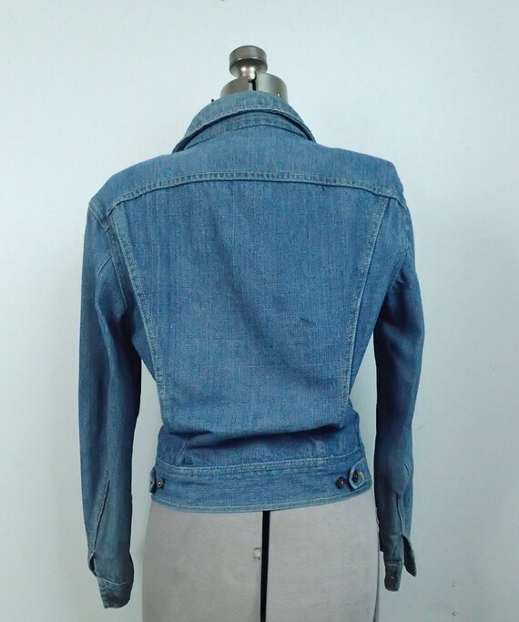 Vintage Lee Black Label Denim Trucker's Jacket - … - image 5