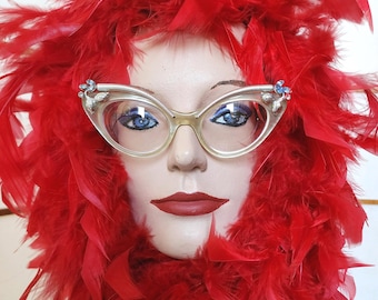 Auténticas gafas de ojo de gato SCHIAPARELLI de estilo vintage de los años 50