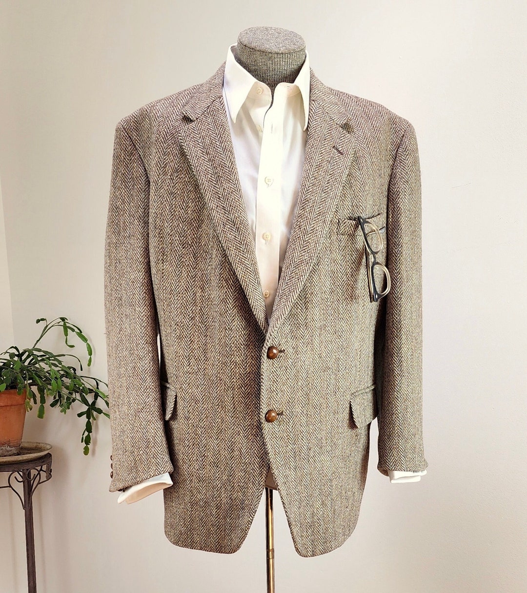 未使用Neighborhood Wool JKT Harris Tweed S Buy Blue Signature Harris Tweed British Wool Blazer from