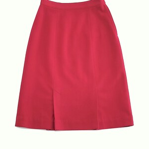 Vintage &#39;50&#39;s Garnet Red &quot;Western Star&quot; Wool Pencil Skirt w/Kick Pleats Sexy Sheath Skirt