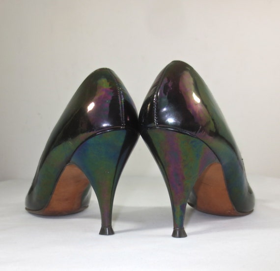 Vintage 1960's Iridescent Purple Patent Leather "… - image 4