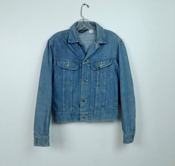 Vintage Lee Black Label Denim Trucker's Jacket - … - image 3