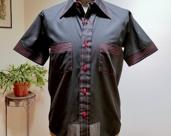 RARE Vintage '70's "Andy New York" Shirt - Mint Condition Short Sleeve Top sz M