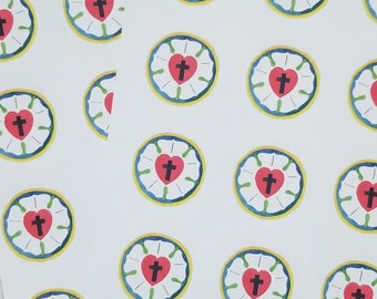 Luther Rose Envelope Seals, 1.5 inch circle stickers for envelopes