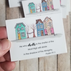 Dwell in the Shelter of the Most High Vinyl Sticker, Christian Sticker, Psalm 91:1, Faith Life, Encouragement in Hard Times, God is with us image 1