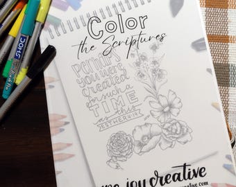 Libro para colorear con versículos bíblicos: un regalo ideal para mujeres cristianas, adolescentes o amigas.