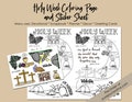 Holy Week Sticker Sheets  - Free Coloring Page with Purchase - Palm Sunday, Maundy Thursday, Good Friday, Easter Sunday, Lenten Path