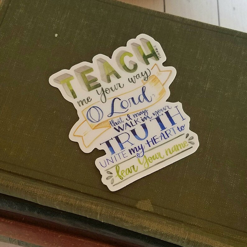 Teach me your ways oh lord sticker vinyl sticker teacher etsy