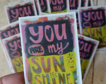 Pegatina de vinilo "Eres mi sol" Calcomanía cristiana impermeable