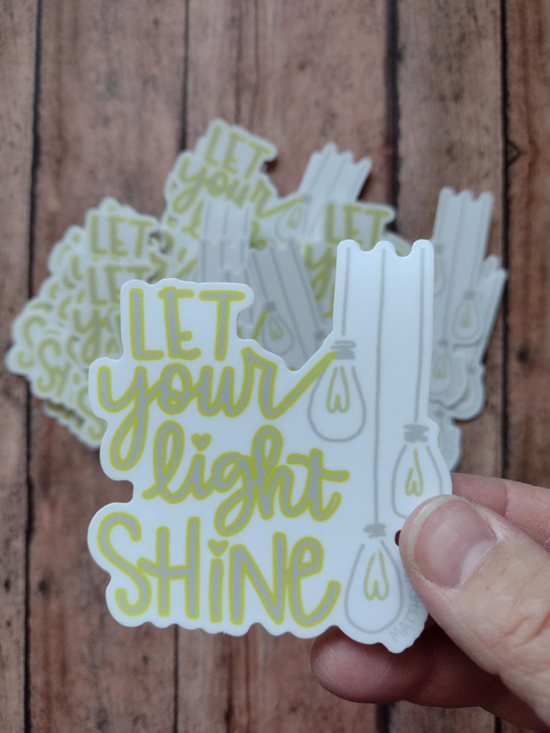 Let Your Light Shine Vinyl Sticker Christian Artwork - Etsy