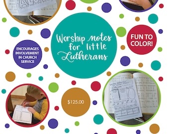 Worship Notes for Little Lutherans, One Year Lectionary Children's Bulletins, Children's Worship Bulletin, Lutheran Worship, Divine Service