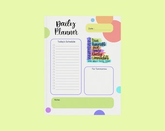 Philippians 4:8 Daily Planner Printable
