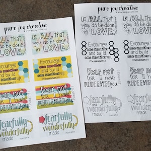 Printable Backpack Tags - New Designs - 4 Designs in color and black and white, Backpack blessing, back to school,
