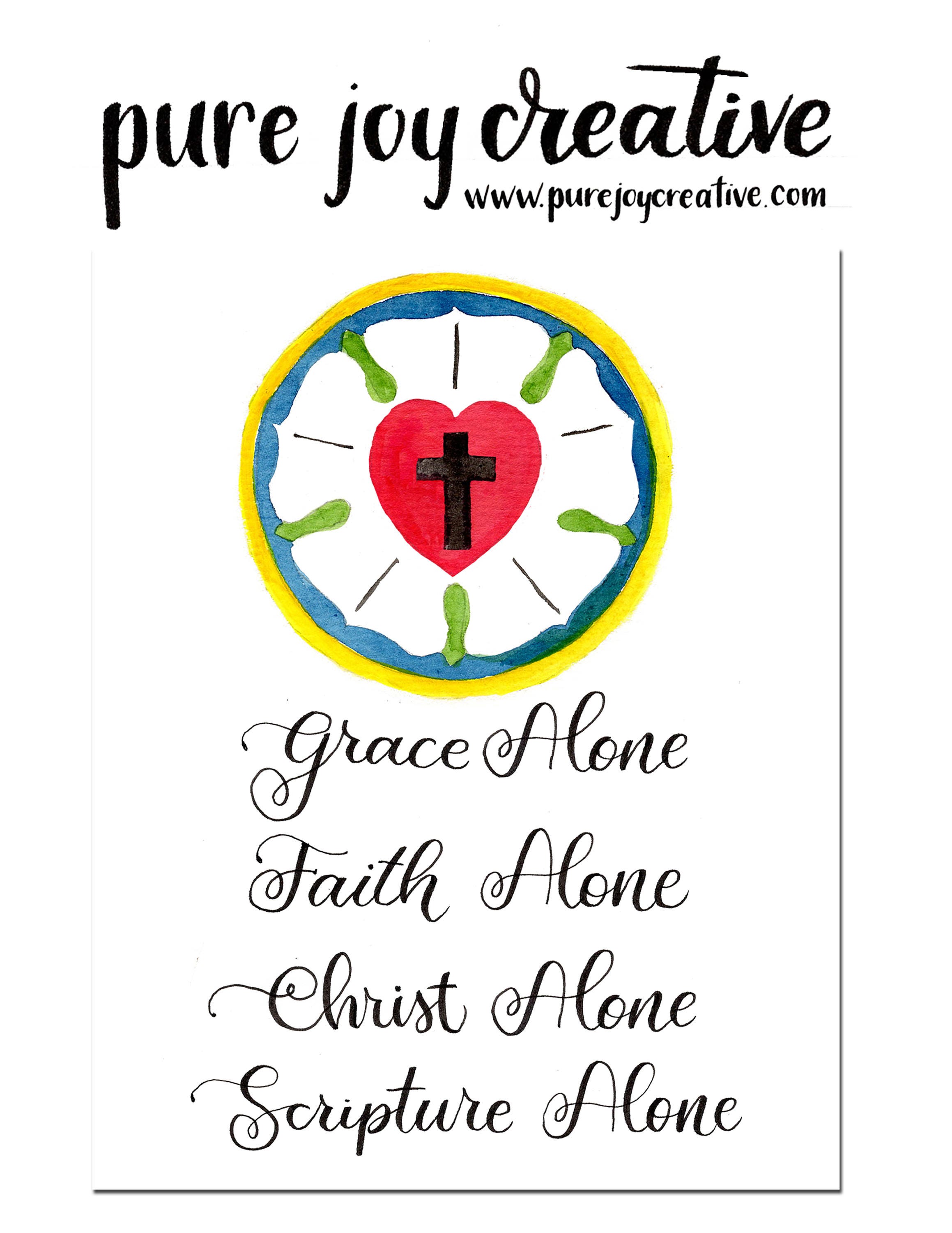 Reformation Day Solas with Luther's Rose Lutheran Martin | Etsy