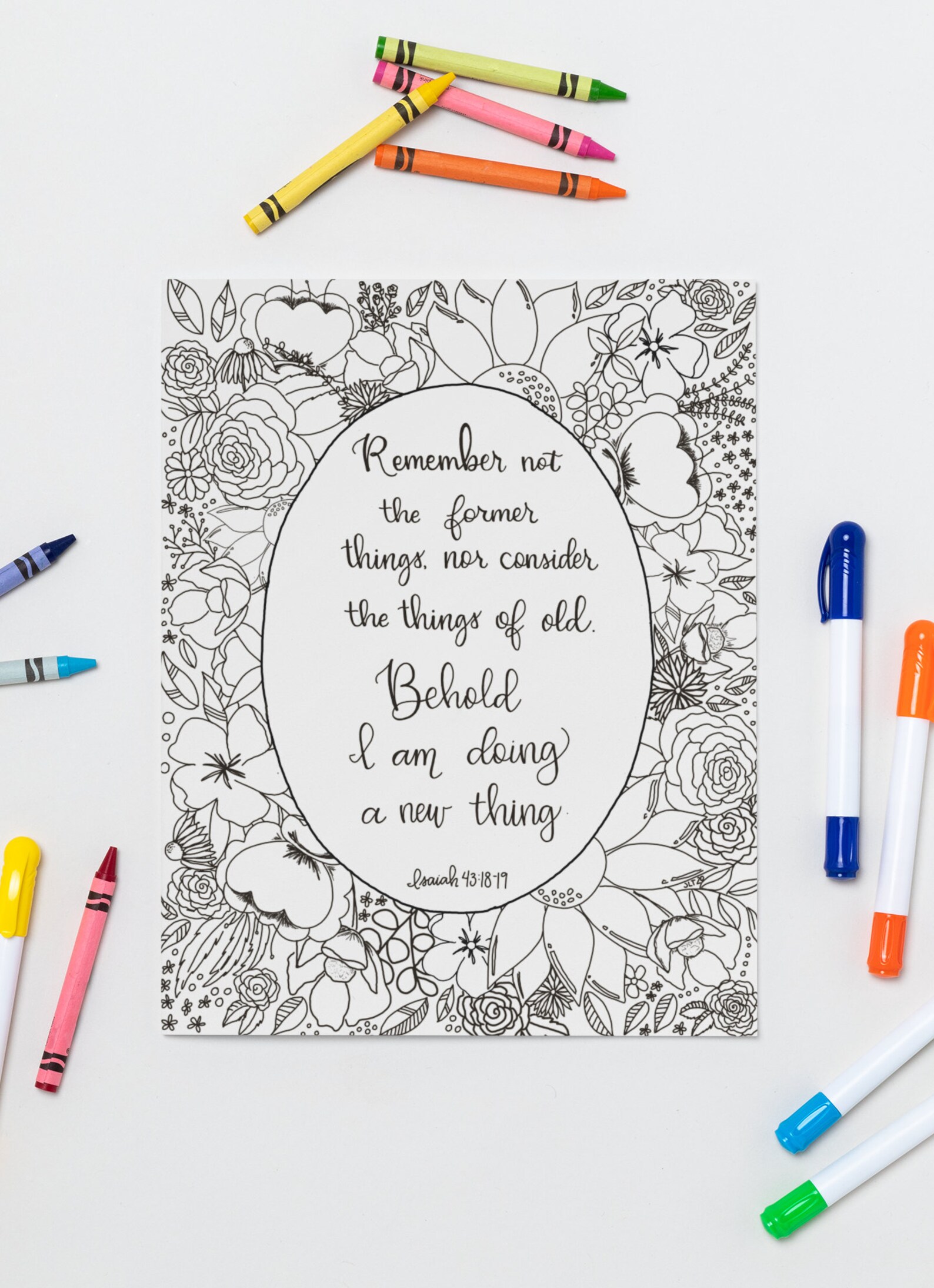 Behold i am doing a new thing isaiah 43 18 19 coloring page etsy