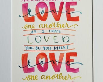 Custom Watercolor Scripture Art: Confirmation Verse Gift