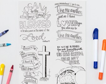 Holy Week Coloring Page: Four Images for Easter (PDF)