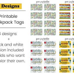 Printable Back Pack Tag - Group Printing License - Backpack blessing, Back to School