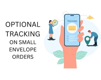 OPTIONAL TRACKING for small envelope orders - Add this listing to receive a tracking number if your order will be shipped with a stamp.