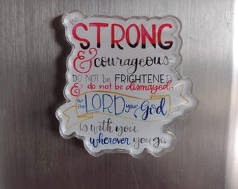 Imán acrílico fuerte y valiente para inauguración de la casa, regalo para el nuevo hogar.