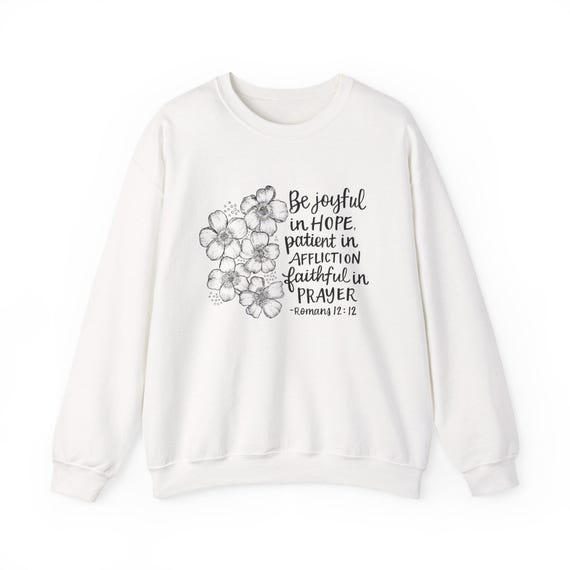 Floral Christian Sweatshirt: Inspirational Faith-Based Apparel