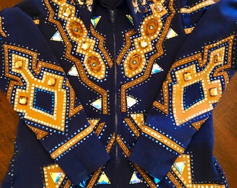 Navy & Caramel Girls Showmanship Outfit