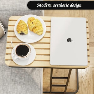 Mesa portátil personalizada, ligera, acoplable a cama y sofá, mesa auxiliar, mesita de noche moderna, mesa de centro pequeña, escritorio de madera para patio.