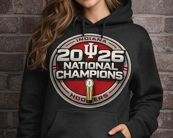 Indiana Hoosiers 2026 National Champions PNG, diseño del campeonato de fútbol de IU, camiseta y taza imprimibles, descarga digital de 300 DPI