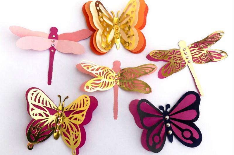 Top Whimsical Butterfly Cake Topper Set | 3D Pink & Purple Paper ...