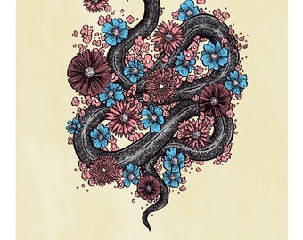 MacBeth serpent limited edition screen print