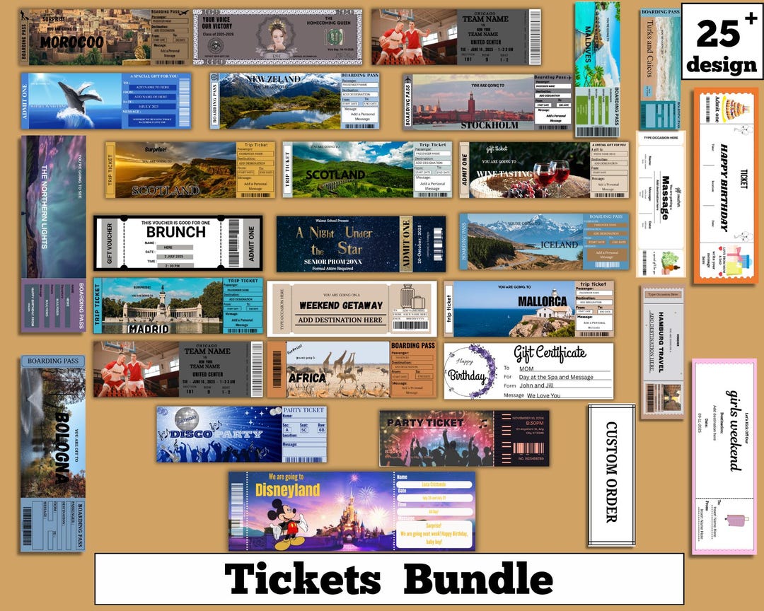 25+ Editable Ticket Templates | Event, Party & Raffle Ticket Canva ...