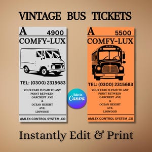 Vintage Bus Tickets Pack | Mixed Ephemera for Junk Journals & Scrapbooking | Old Ticket Stubs | Vintage Paper Lot | Instant Download