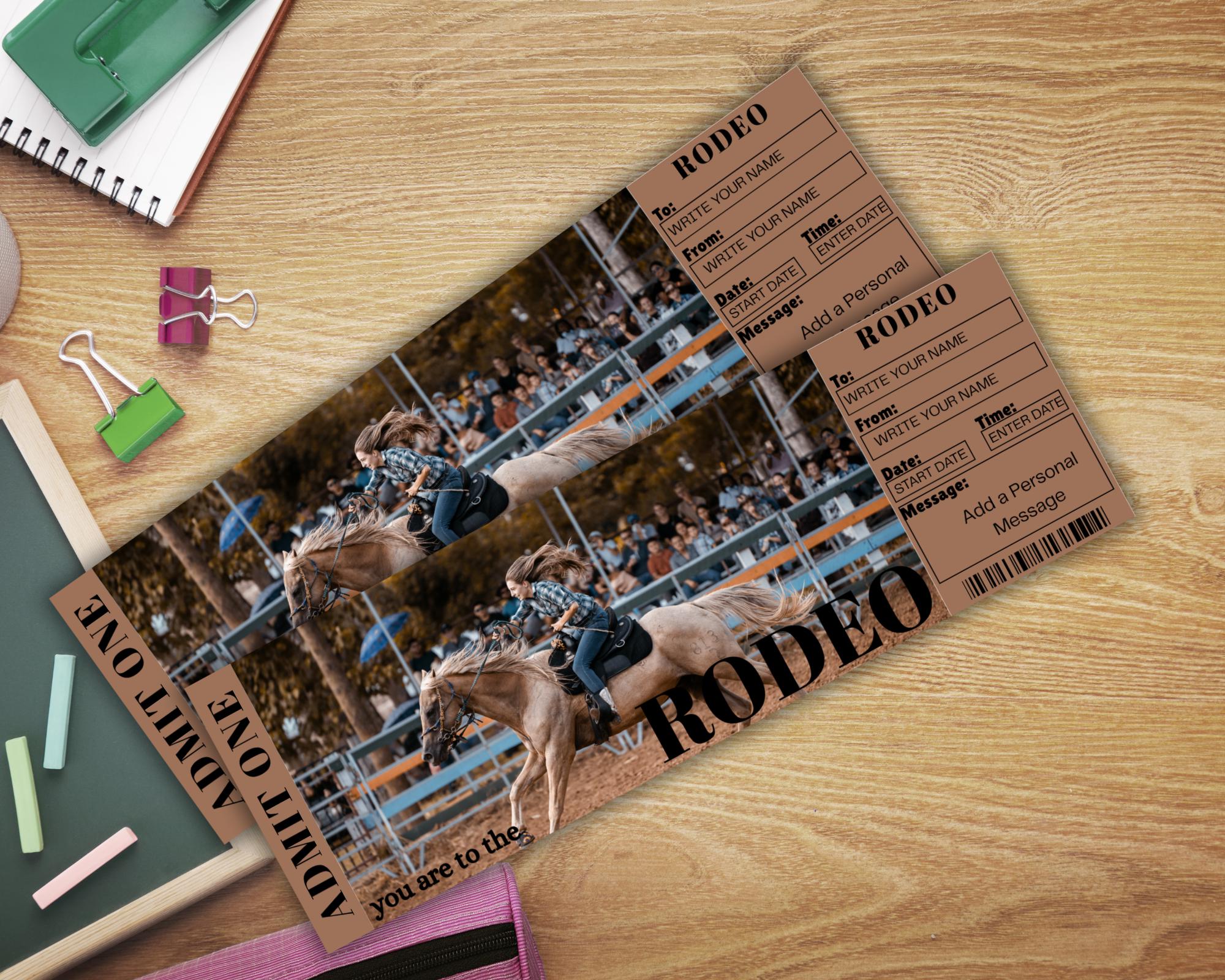 Editable Rodeo Images Editable Rodeo Ticket Template: Wild West Cowboy Party (digital ...