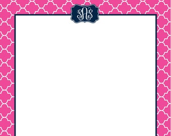 Custom Monogrammed Letterhead - Resume Paper - Sorority Recruitment