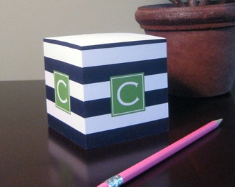 Personalized Sticky Note Cube - Stripe - Design Your Own