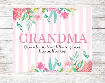 Personalized Mother's Day Blanket | Custom Blanket for Mom | Floral Blanket for Mother's Day
