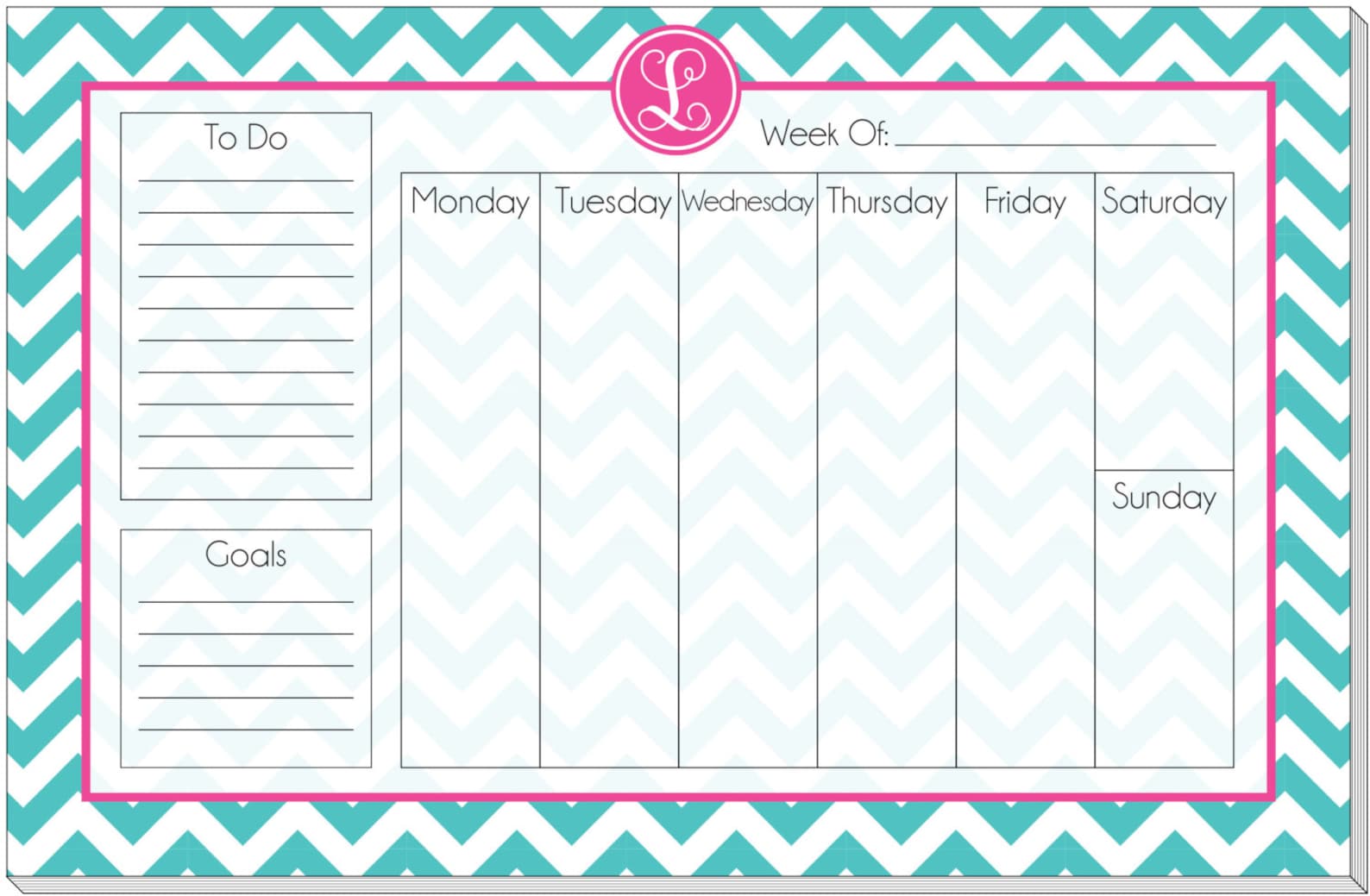 Calendar Note Pad or Desk Planner Design Your Own - Etsy