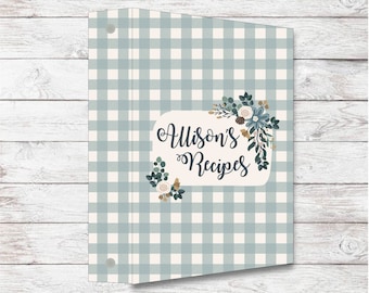 Custom Recipe Binder | Personalized 3-Ring Binder | Farmhouse Binder