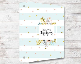 Custom Recipe Binder | Personalized 3-Ring Binder | Farmhouse Binder