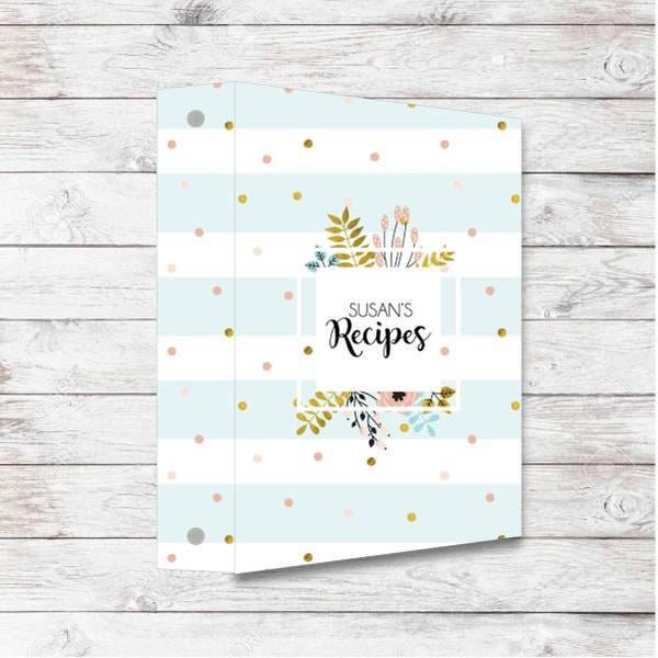 Custom Recipe Binder | Personalized 3-Ring Binder | Farmhouse Binder