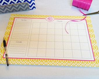 Calendar Note Pad or Desk Planner - Design Your Own