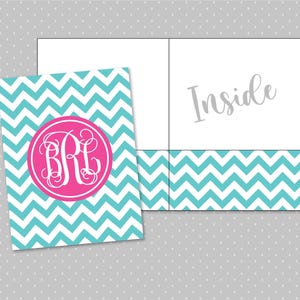 Monogrammed Pocket Folder - Sorority Folder - Design Your Own