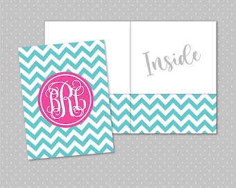 Monogrammed Pocket Folder - Sorority Folder - Design Your Own
