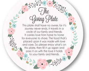 The Unbreakable* Giving Plate - Melamine Plate - The Giving Plate - Floral Giving Plate - *virtually unbreakable