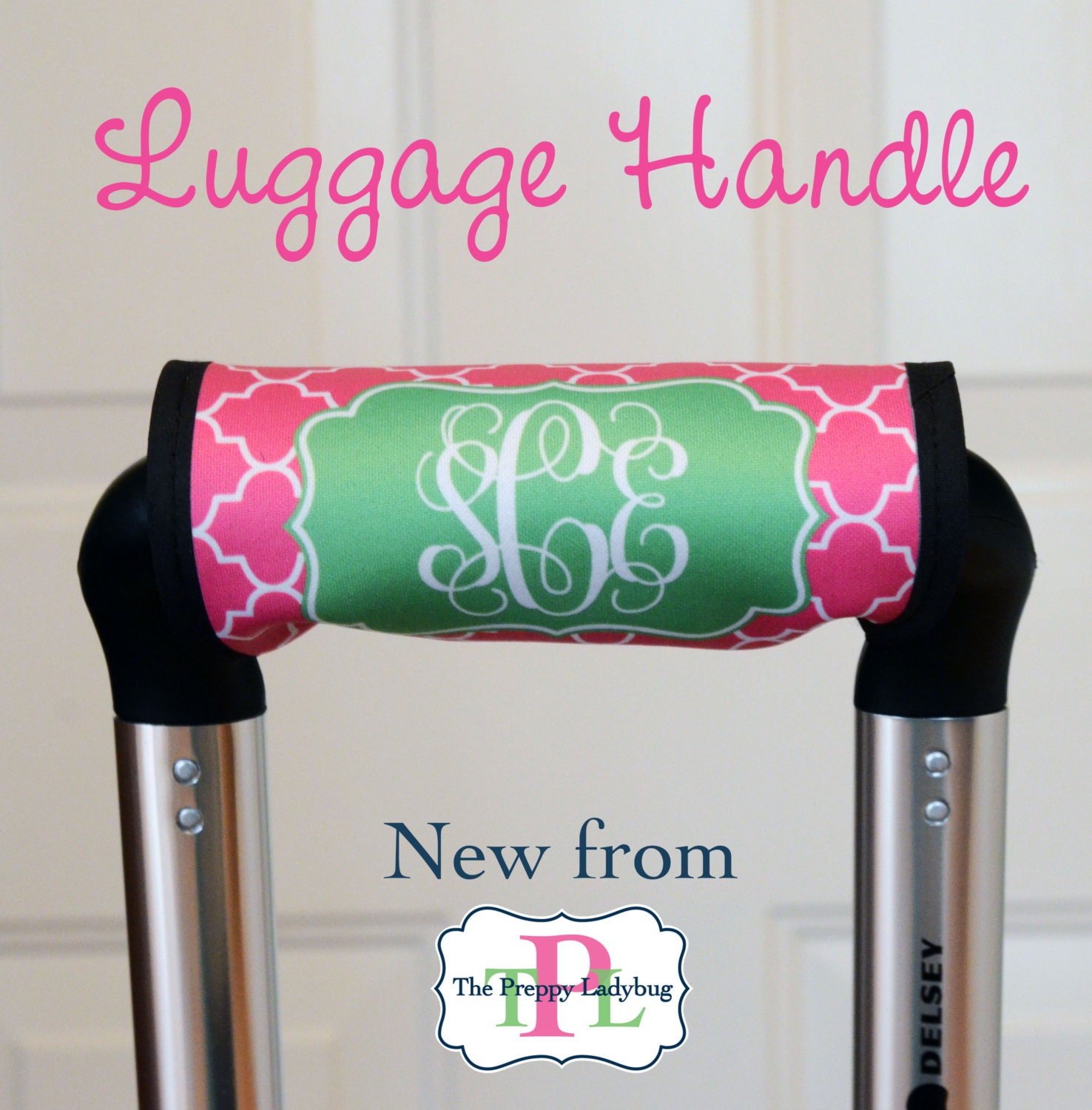 Monogrammed Luggage Handle Design Your Own Etsy