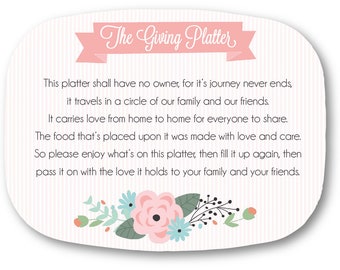 The Unbreakable* Giving Platter - Melamine Platter - The Giving Plate - Floral Giving Platter - *virtually unbreakable