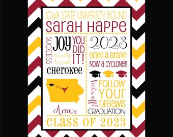 Personalized Graduation Blanket | High School to College | College Bound | Subway Art
