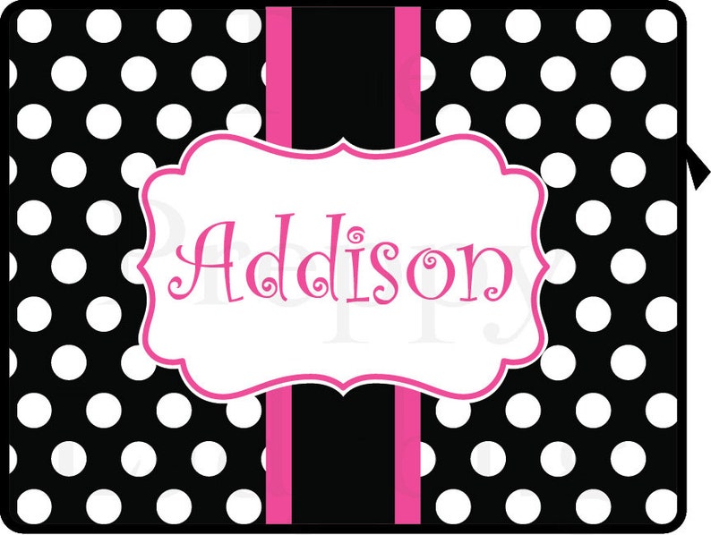 Polka Dot Laptop Sleeve Monogram Laptop Sleeve Design Your Own image 1